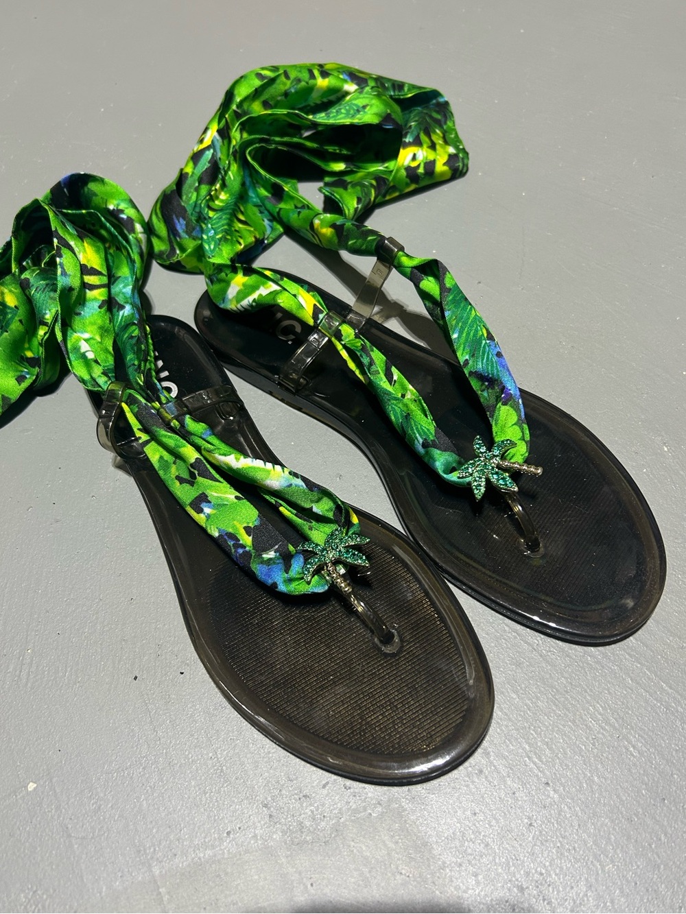 Inc. Palm Tree Lace Up Sandals (Women’s Size 9M)
